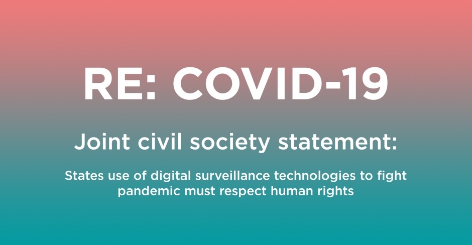 Image for Joint civil society statement: States use of digital surveillance technologies to fight pandemic must respect human rights