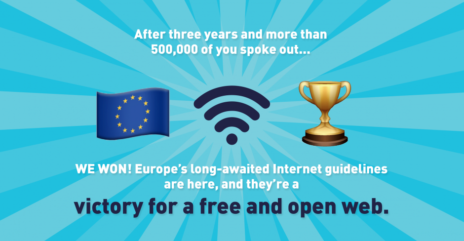 Image for Europe’s new Net Neutrality guidelines a big win for the open Internet