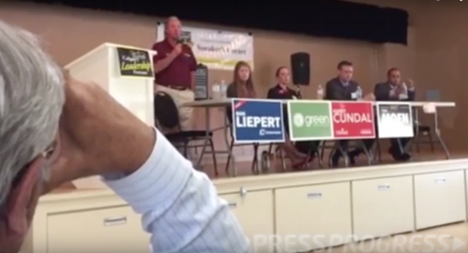 Image for PressProgress: Conservative candidate on C-51: Civil liberties? “Folks, that’s not the country we live in”