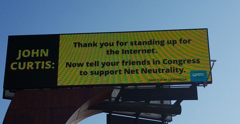 Image for You made these Net Neutrality billboards possible!