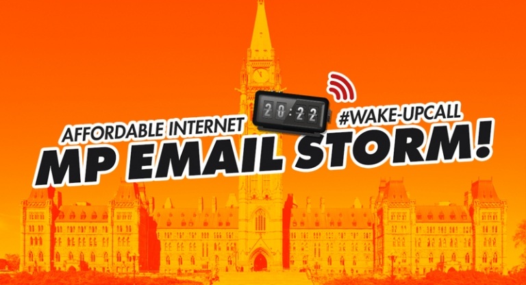 Image for MP Email storm for affordable Internet