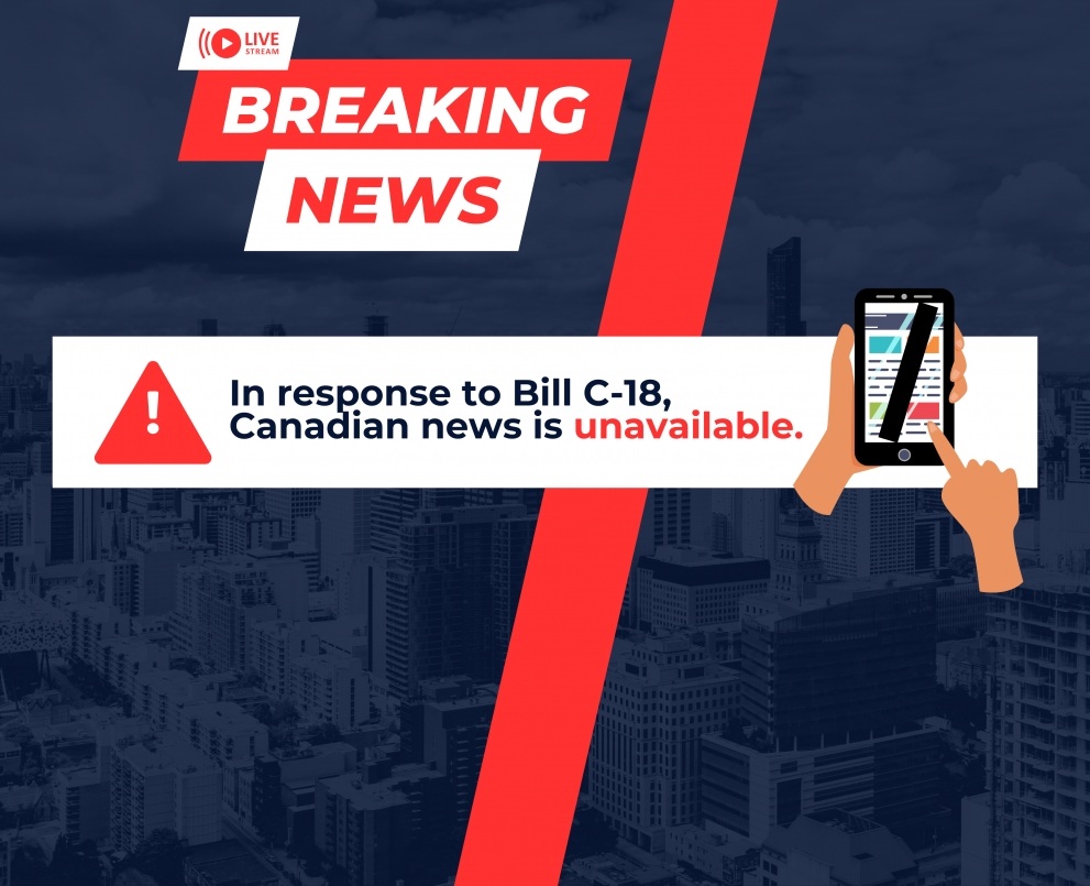 Canadian news now unavailable thanks to Bill C-18 – we can still fix this!