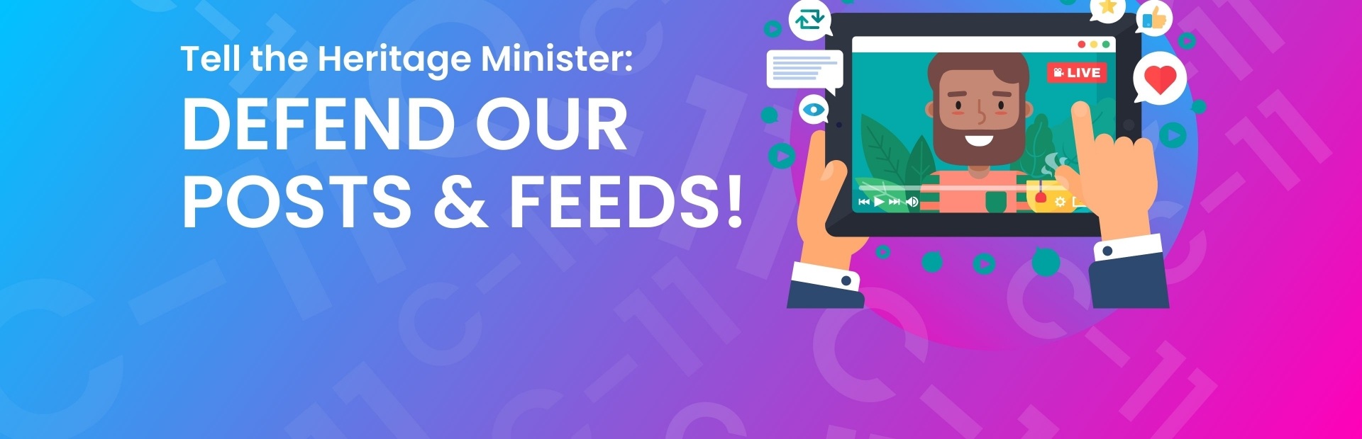 Tell the Heritage Minister: ​​DEFEND OUR POSTS AND FEEDS!