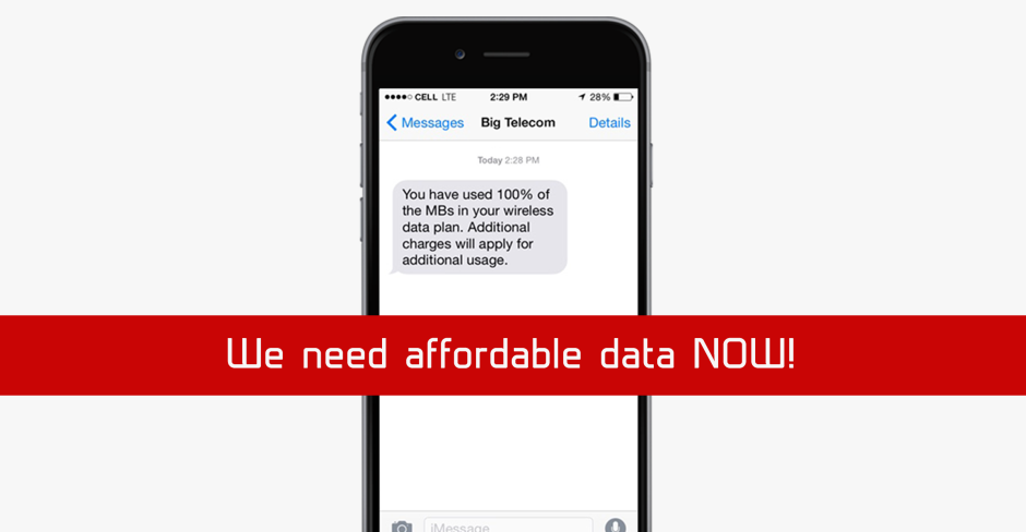 Image for Affordable data: 8,015 of your comments on the public record!