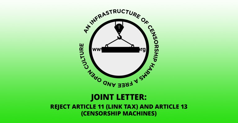Image for OpenMedia (alongside 53 organizations) signs letter to EU Council to oppose Articles 11 and 13