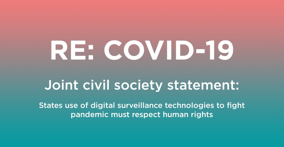 Image for Joint civil society statement: States use of digital surveillance technologies to fight pandemic must respect human rights