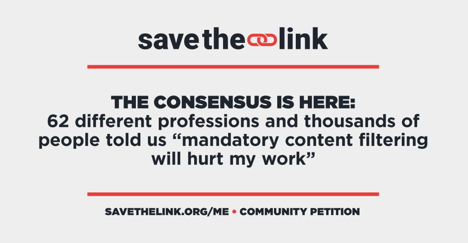 Image for 62 Professions Harmed by Content Filtering 