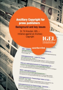 Profile picture of Ancillary Copyright for press publishers – background and key issues