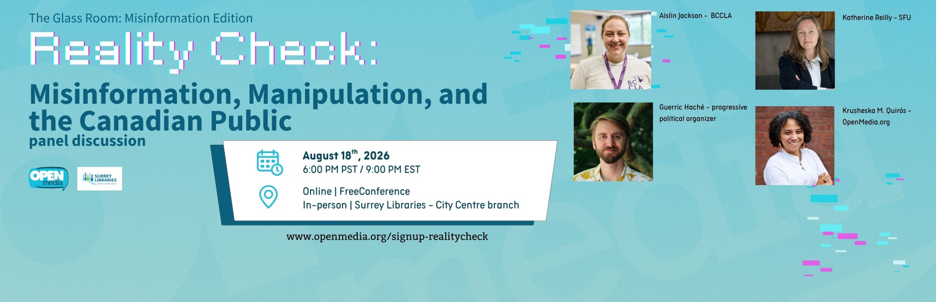 Upcoming event! Reality Check: Misinformation, Manipulation, and the Canadian Public