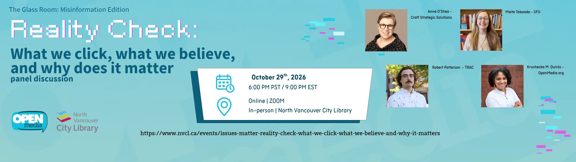 Upcoming event! Reality Check: What We Click, What We Believe…