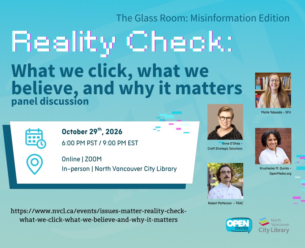 Upcoming event! Reality Check: What We Click, What We Believe and Why It Matters