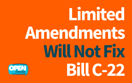 Image for OpenMedia Testifies Before SECU: Limited Amendments Will Not Fix Bill C-22