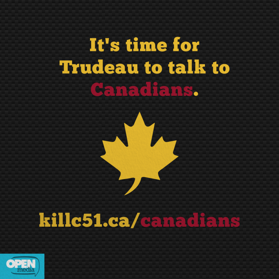 Image for Civil society calls on Trudeau to talk to Canadians about C-51